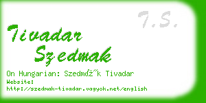 tivadar szedmak business card